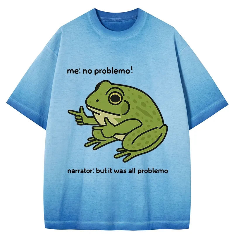 Tokyo-Tiger Stupid Frog Meme Gradient Washed T-Shirt