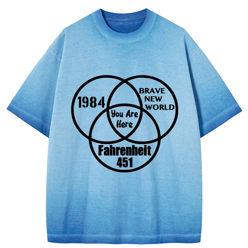 Tokyo-Tiger Multidimensional Thinking And Rebellion Gradient Washed T-Shirt