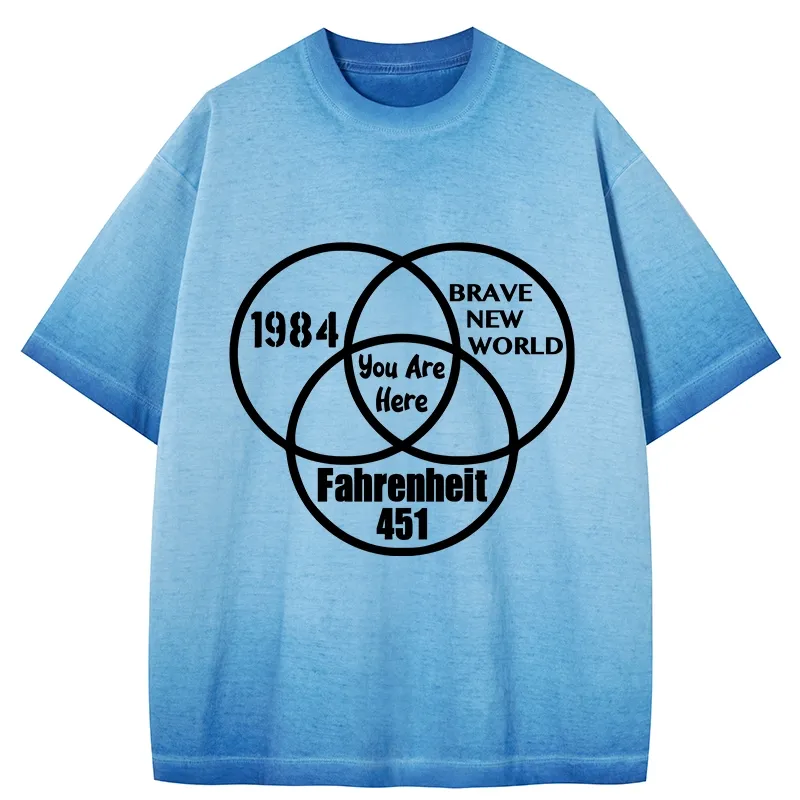 Tokyo-Tiger Multidimensional Thinking And Rebellion Gradient Washed T-Shirt