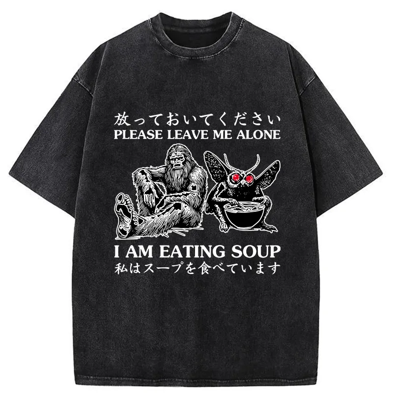 Tokyo-Tiger Please Leave Me Alone Washed T-Shirt