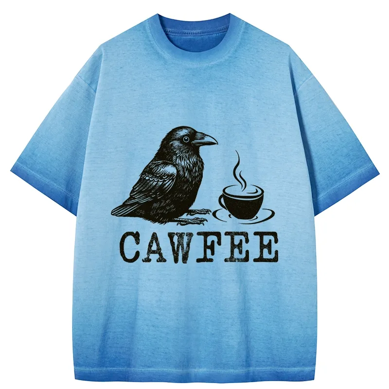 Tokyo-Tiger Cawfee Funny Japan Meme Gradient Washed T-Shirt