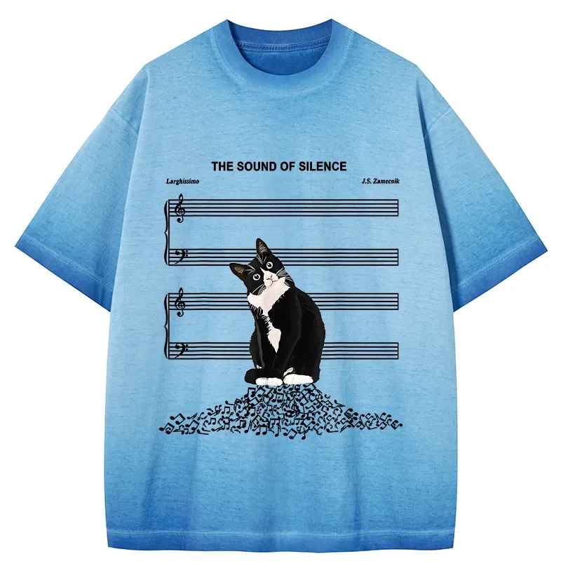 Tokyo-Tiger The Sound Of Silence Gradient Washed T-Shirt