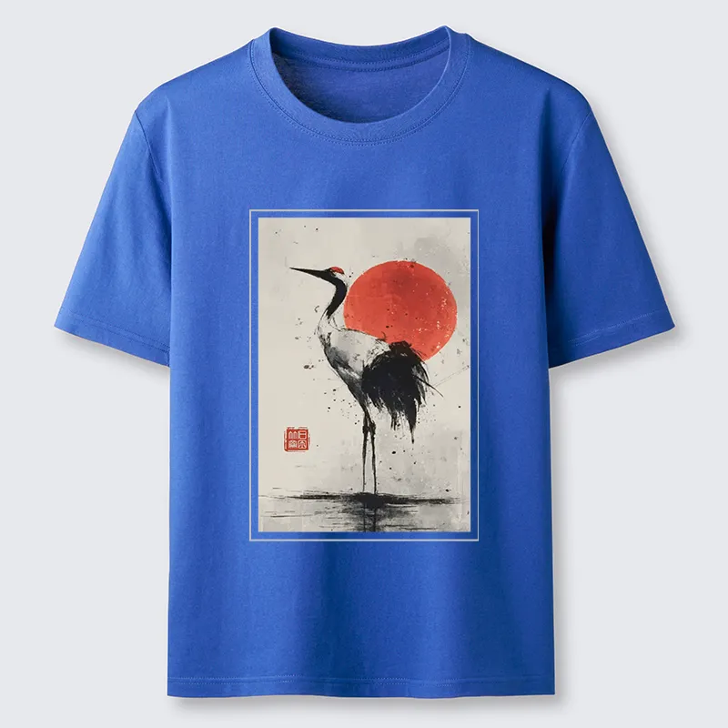 Tokyo-Tiger Retro Japanese Red-crowned Crane Classic T-Shirt