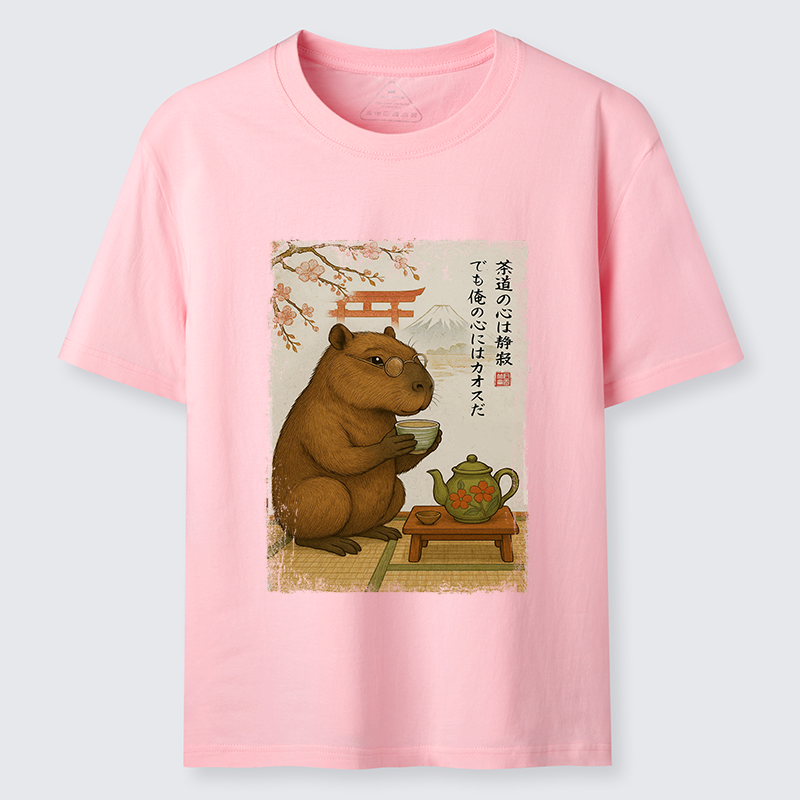 Tokyo-Tiger Tea Time With a Capybara Classic T-Shirt