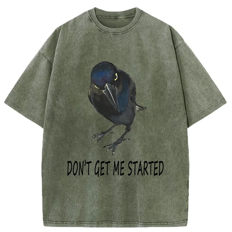 Tokyo-Tiger Angry Crow Meme Washed T-Shirt