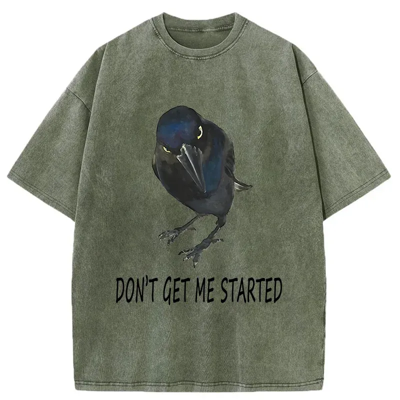 Tokyo-Tiger Angry Crow Meme Washed T-Shirt