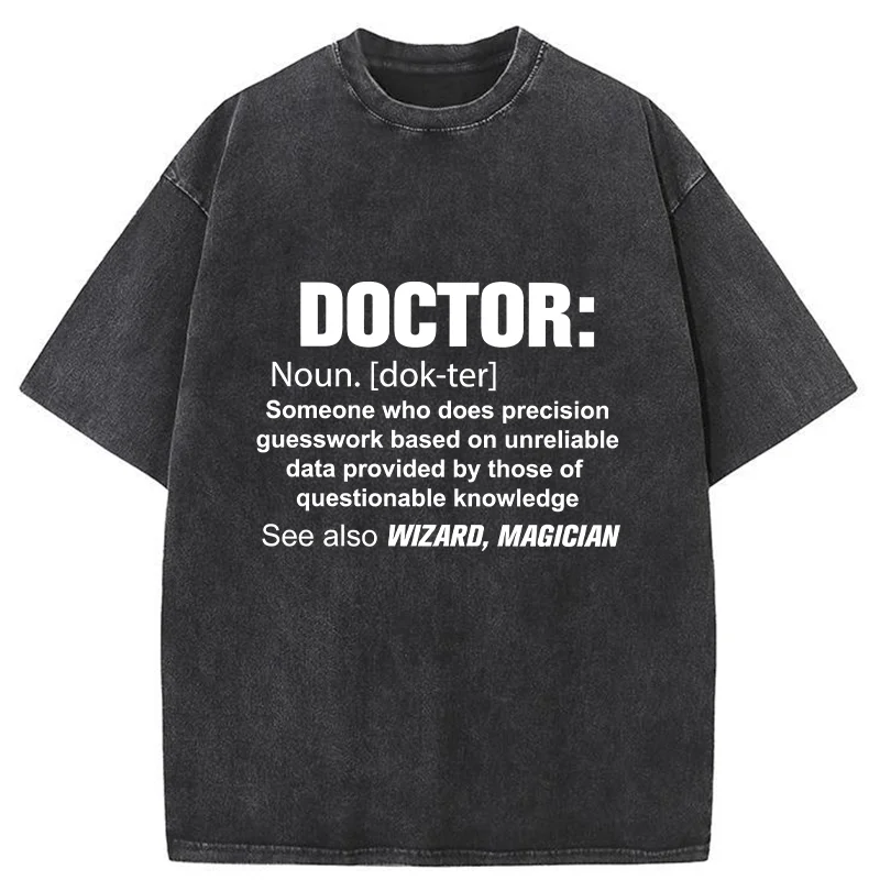 Tokyo-Tiger Doctor Funny Washed T-Shirt