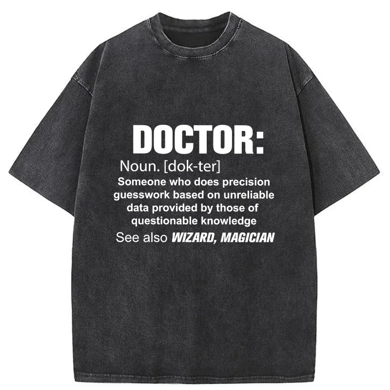 Tokyo-Tiger Doctor Funny Washed T-Shirt