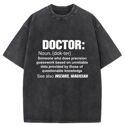 Tokyo-Tiger Doctor Funny Washed T-Shirt
