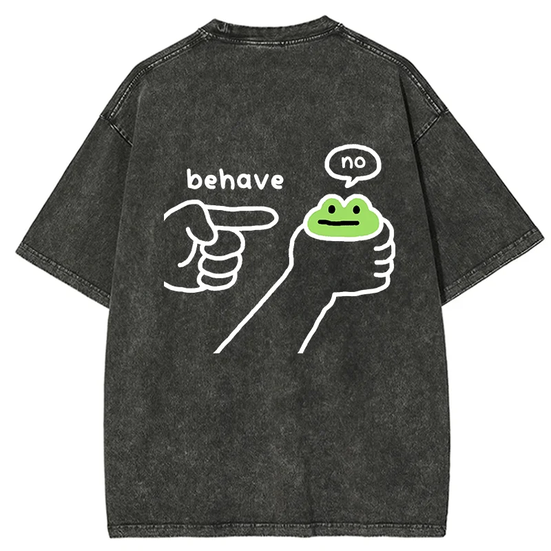 Tokyo-Tiger Dishonest Frog Back Washed T-Shirt