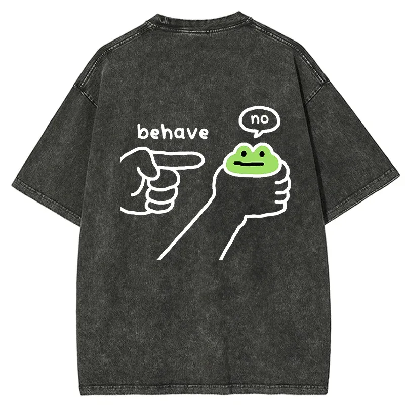 Tokyo-Tiger Dishonest Frog Back Washed T-Shirt