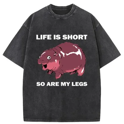 Tokyo-Tiger Short Legs Short Life Washed T-Shirt