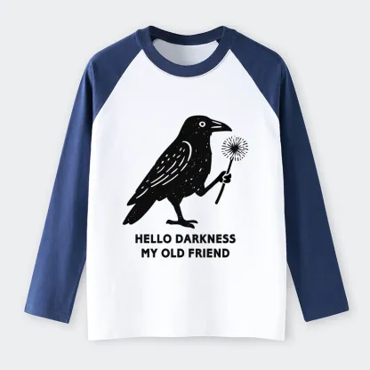 Tokyo-Tiger My Old Friend The Crow Raglan Long Sleeve T-shirt