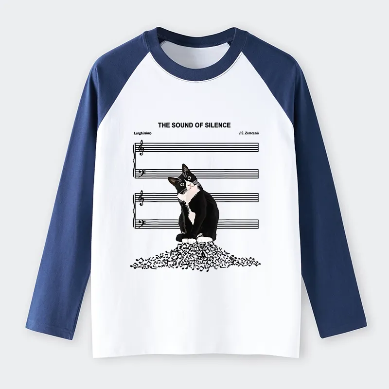 Tokyo-Tiger The Sound Of Silence Raglan Long Sleeve T-shirt