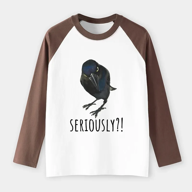 Tokyo-Tiger Raven's Question Raglan Long Sleeve T-shirt