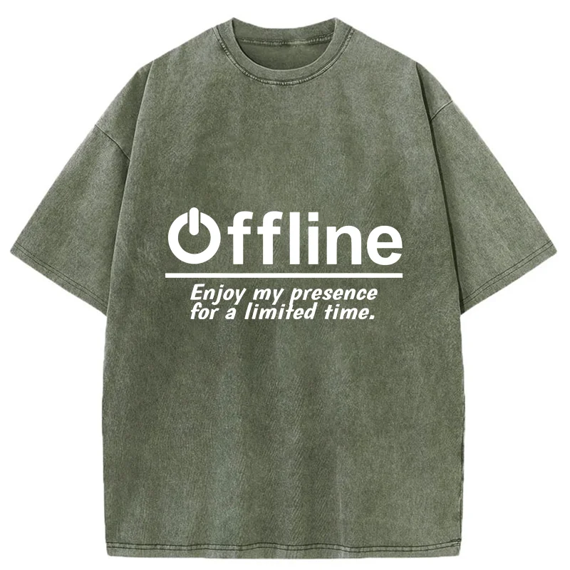 Tokyo-Tiger Offline Gamer Washed T-Shirt