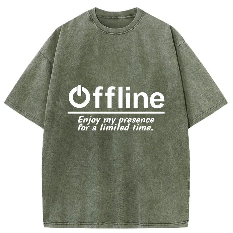 Tokyo-Tiger Offline Gamer Washed T-Shirt