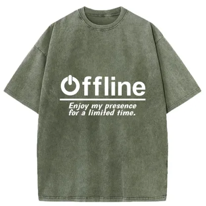 Tokyo-Tiger Offline Gamer Washed T-Shirt