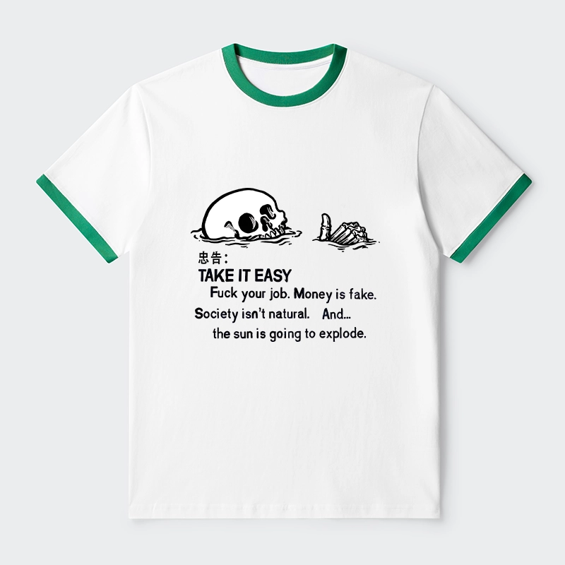 Tokyo-Tiger Skeleton Ridicule Trim T-Shirt