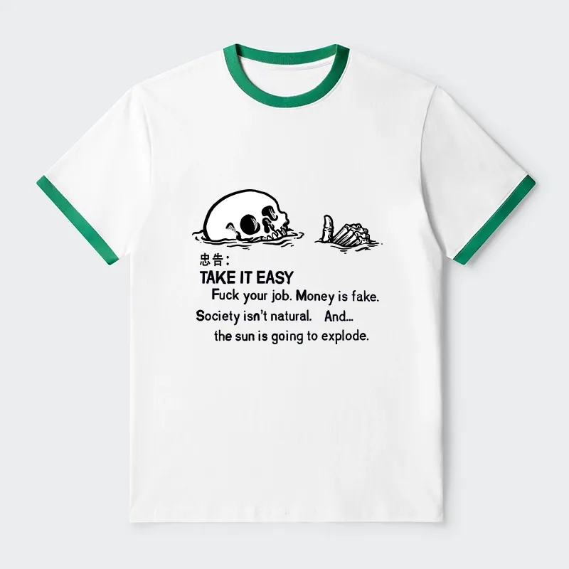 Tokyo-Tiger Skeleton Ridicule Trim T-Shirt