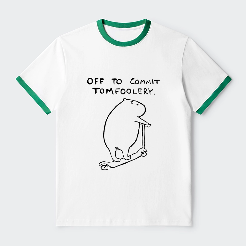 Tokyo-Tiger Capybara Is Ready To Do Something Bad Trim T-Shirt