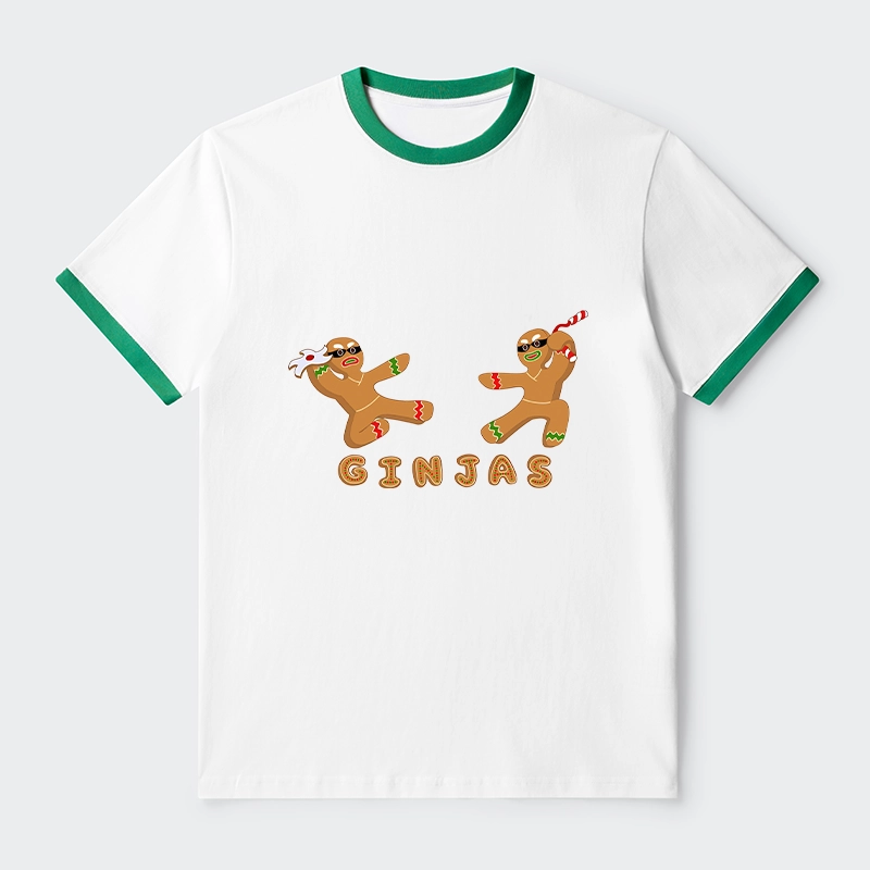 Tokyo-Tiger Gingerbread Ninja Trim T-Shirt