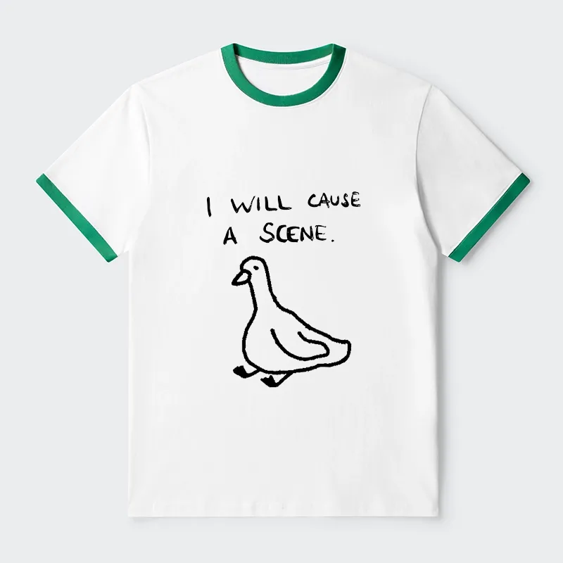 Tokyo-Tiger Stupid Goose Funny Japan Retro Trim T-Shirt