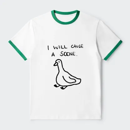 Tokyo-Tiger Stupid Goose Funny Japan Retro Trim T-Shirt