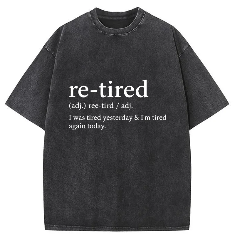 Tokyo-Tiger Re-Tired Funny Washed T-Shirt