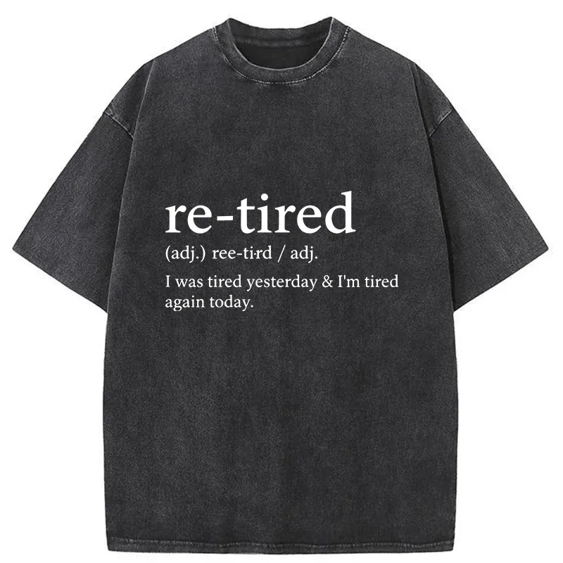 Tokyo-Tiger Re-Tired Funny Washed T-Shirt