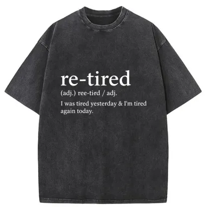Tokyo-Tiger Re-Tired Funny Washed T-Shirt