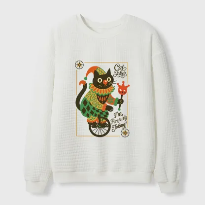 Tokyo-Tiger The Cat Joker Waffle Sweatshirt