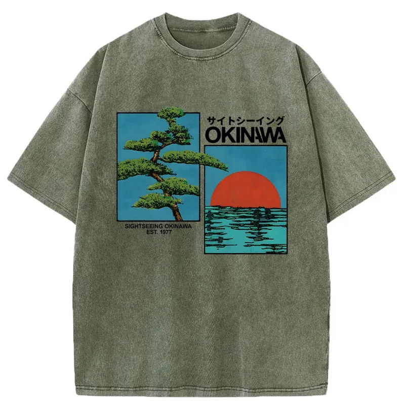 Tokyo-Tiger Japanese Bonsai Washed T-Shirt