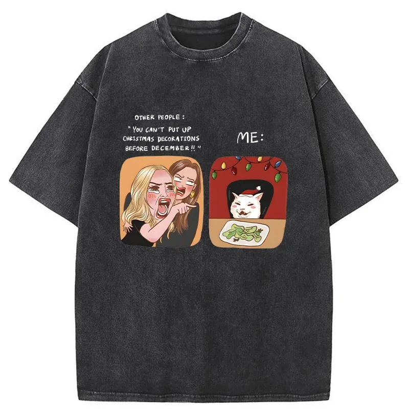 Tokyo-Tiger Christmas Meme Washed T-Shirt