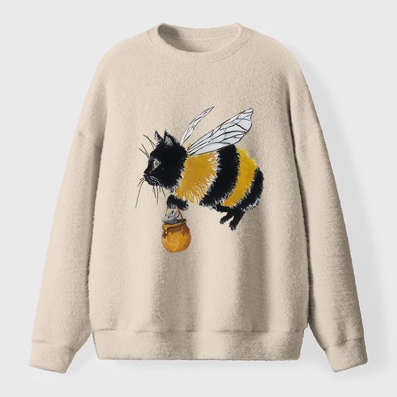 Tokyo-Tiger Catbee Funny Fuzzy Sweatshirt