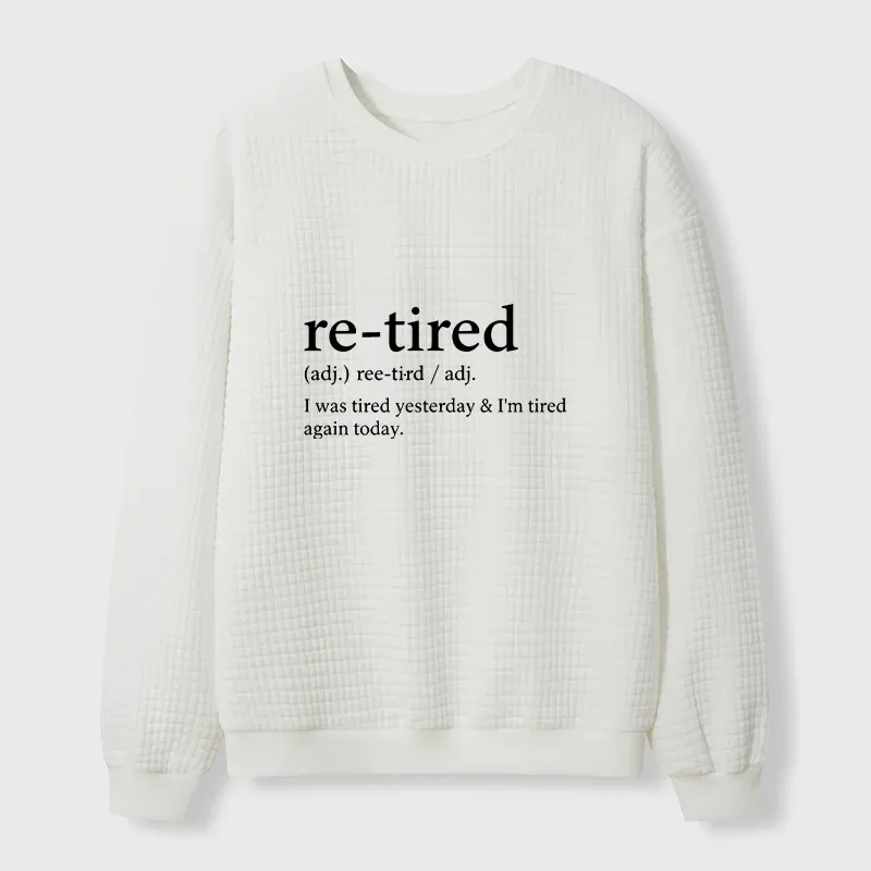 Tokyo-Tiger Re-Tired Funny Waffle Sweatshirt