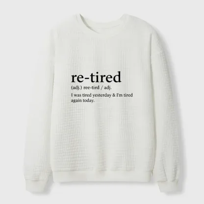 Tokyo-Tiger Re-Tired Funny Waffle Sweatshirt