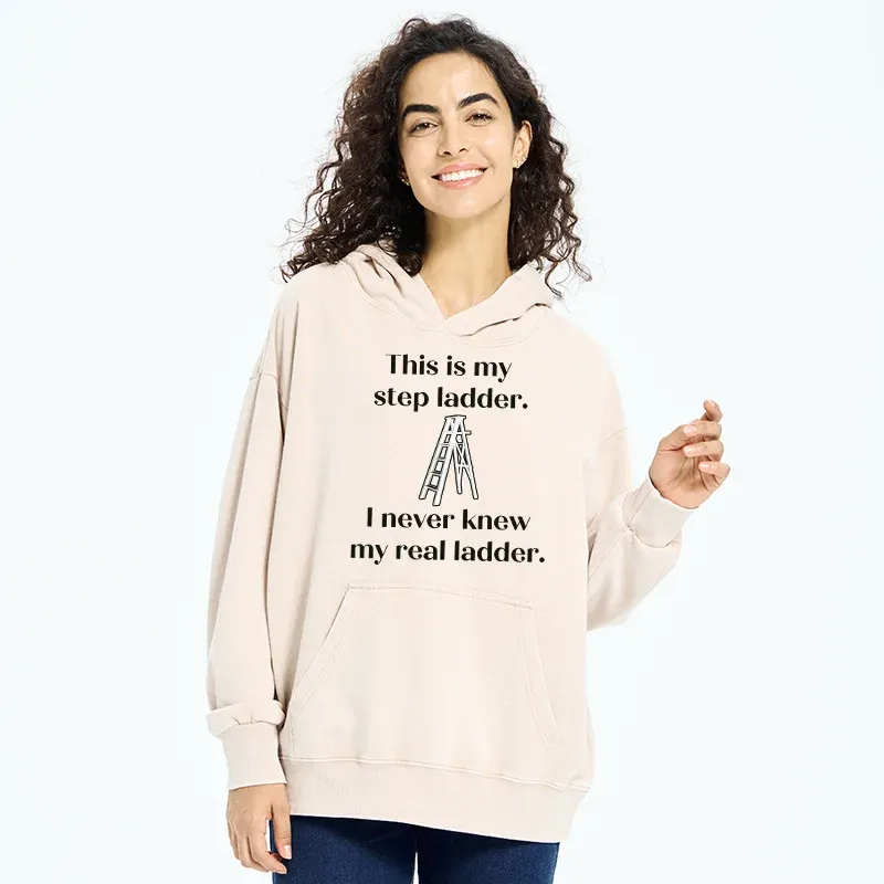 Tokyo-Tiger A Real Ladder Funny Washed Hoodie