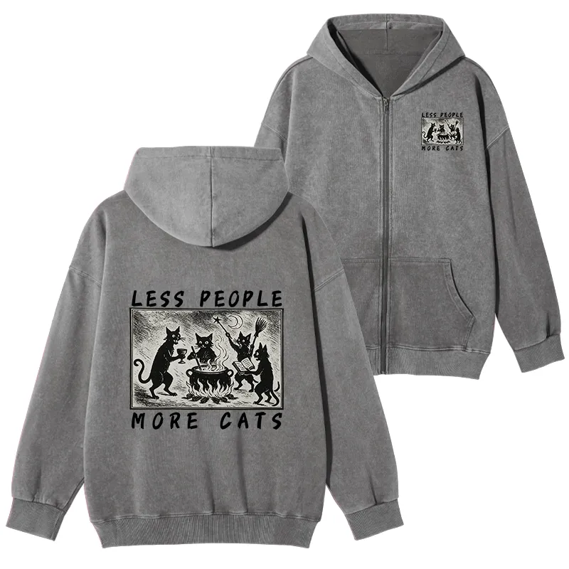 Tokyo-Tiger Cat Sacrifice Ceremony Washed Zip Hoodie
