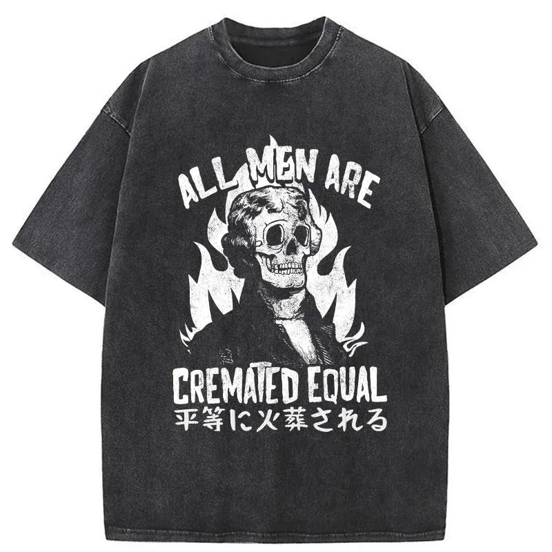 Tokyo-Tiger All Men Are Cremated Equal Washed T-Shirt