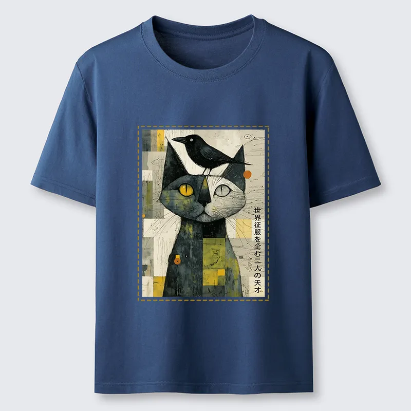 Tokyo-Tiger The Cat And The Crow Are Planning To Rule The World Classic T-Shirt