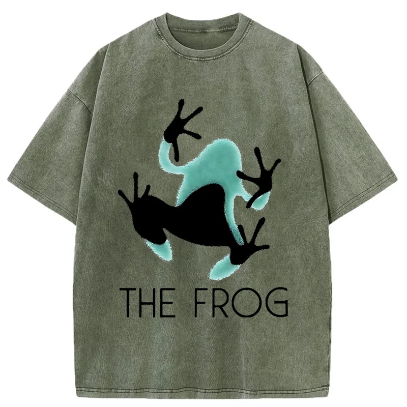 Tokyo-Tiger Frog Lying On Clothes Washed T-Shirt