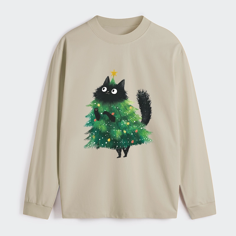 Tokyo-Tiger Christmas Tree Cat Japan Classic Long Sleeve T-Shirt