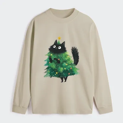 Tokyo-Tiger Christmas Tree Cat Japan Classic Long Sleeve T-Shirt