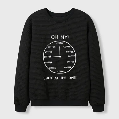 Tokyo-Tiger Coffee Time Waffle Sweatshirt
