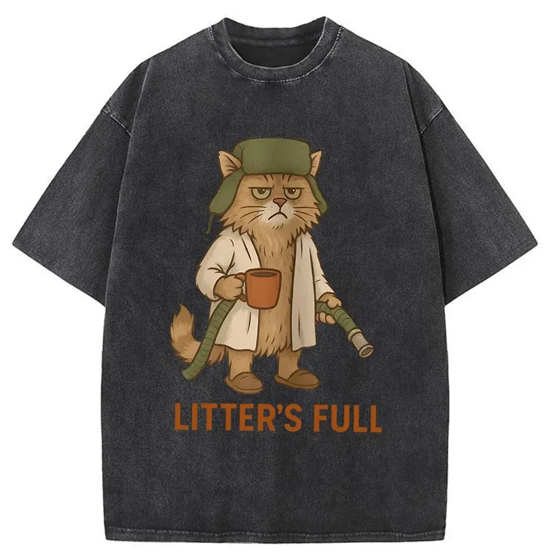 Tokyo-Tiger Litter Box Is Full Washed T-Shirt Sale