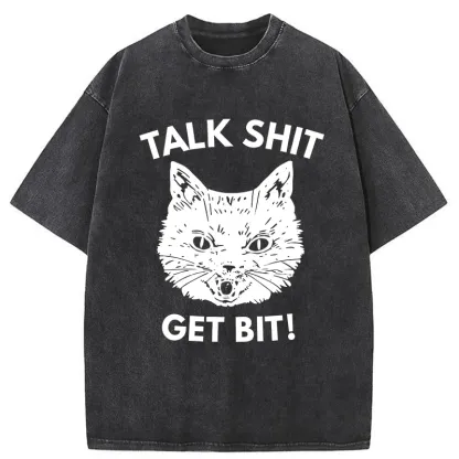 Tokyo-Tiger Consequences Of Talking Nonsense Washed T-Shirt