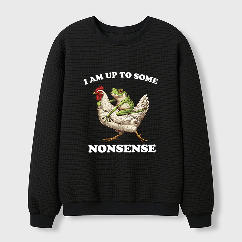 Tokyo-Tiger Frog Riding A Chicken Funny Waffle Sweatshirt