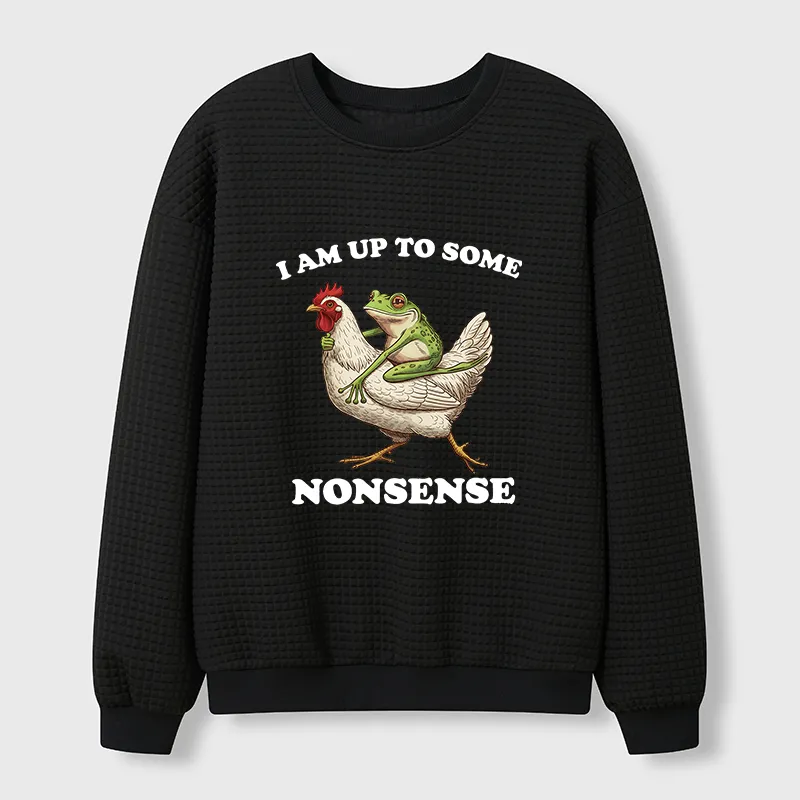 Tokyo-Tiger Frog Riding A Chicken Funny Waffle Sweatshirt