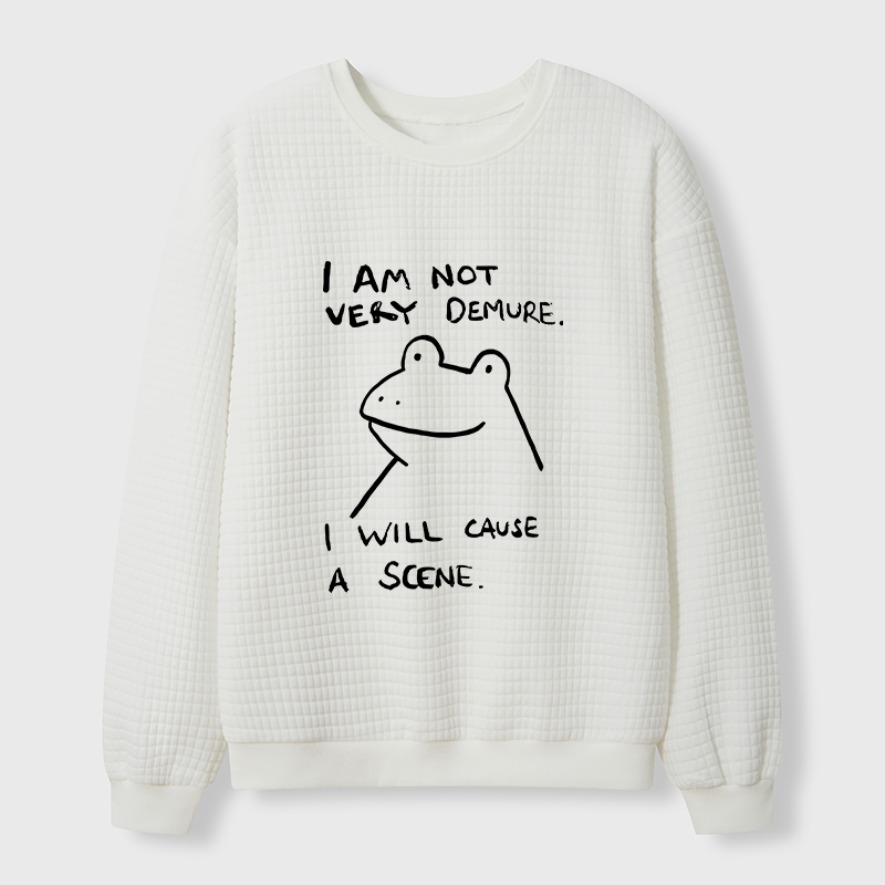 Tokyo-Tiger Humorous Frog Waffle Sweatshirt